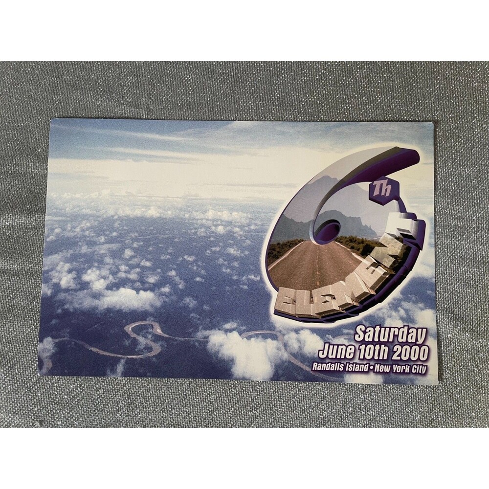 Vintage 2000s New York City Rave Flyer 6th Element 6/10/2000 Randalls Island